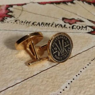 Australian 3 pence coin cuff links