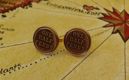 Hand made cufflinks from real Australian copper half penny