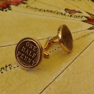 Hand made cufflinks from real Australian copper half penny