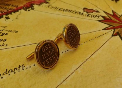 Hand made cufflinks from real Australian copper half penny