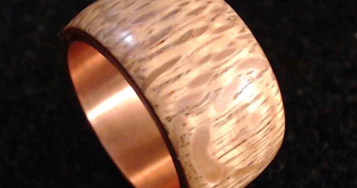 Wooden ring with copper insert made out of Australian silky oak – Part 2