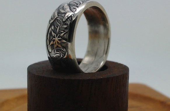1966 Sliver Australian 50 Cent coin ring