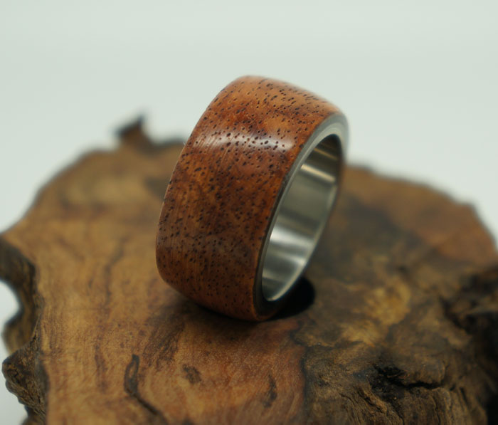Manzanita wood ring with 316 stainless steel core | Coin Carnival